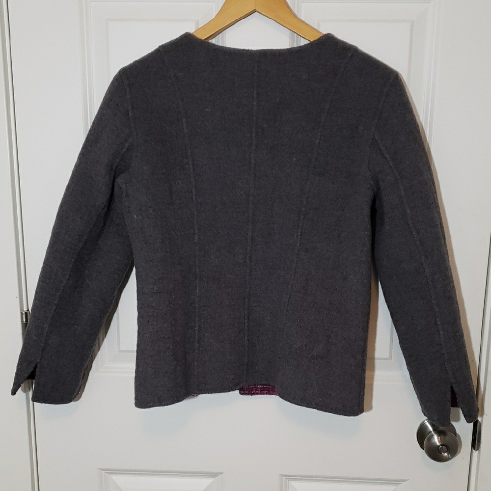 Pendleton Elegant Plum Gray Reversible Tweed Wool… - image 3